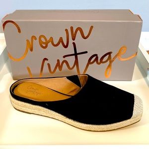 The Lonari from Crown Vintage espadrille braiding around the wedge and toe.